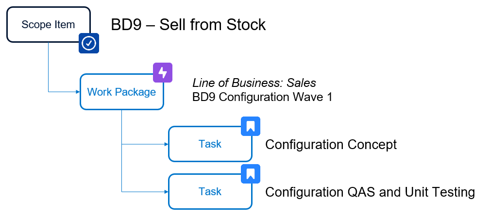SAP project scope organization hierarchy